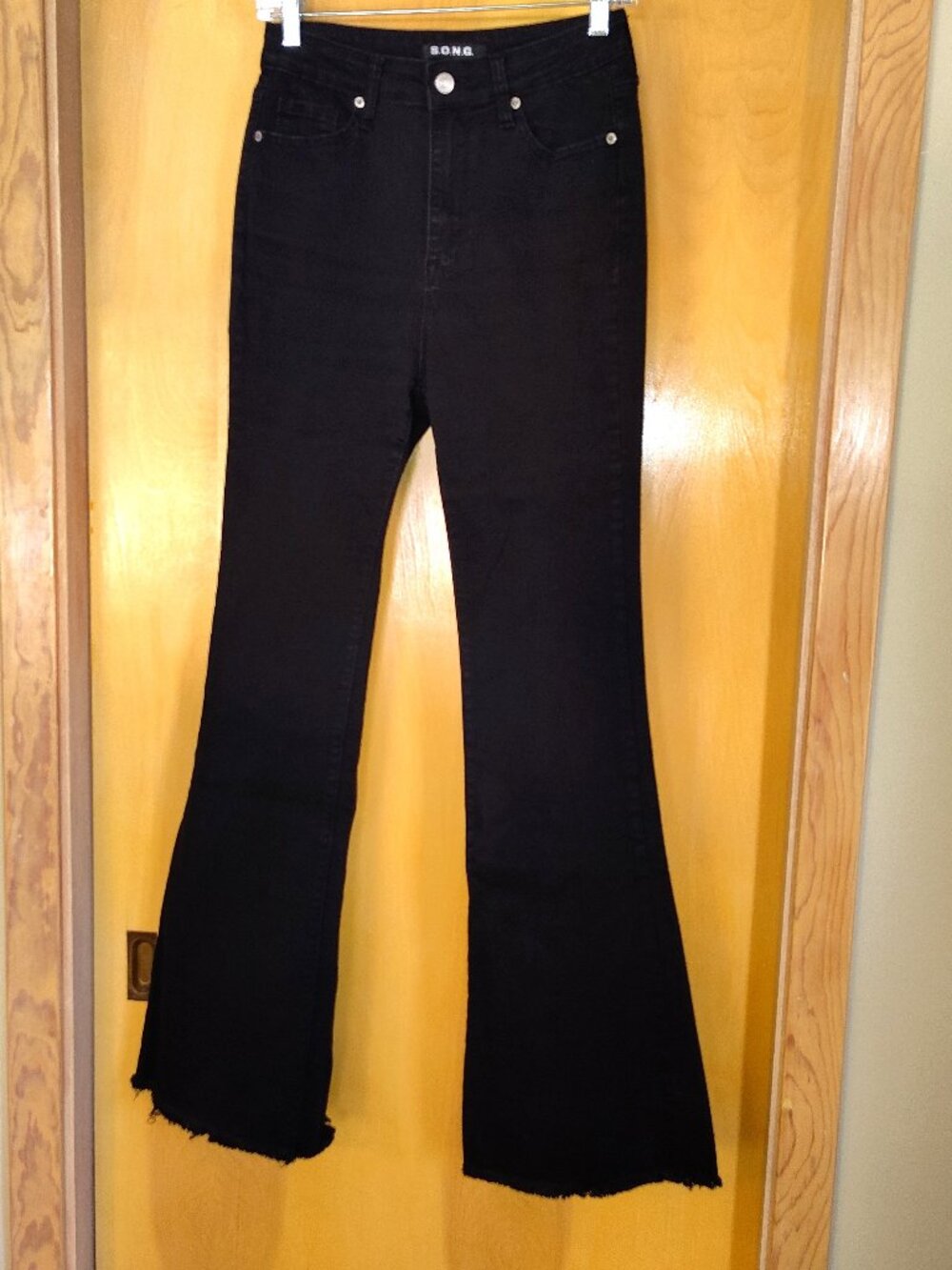 S.O.N.G. Flare Jeans Black 9 29 Super High Rise